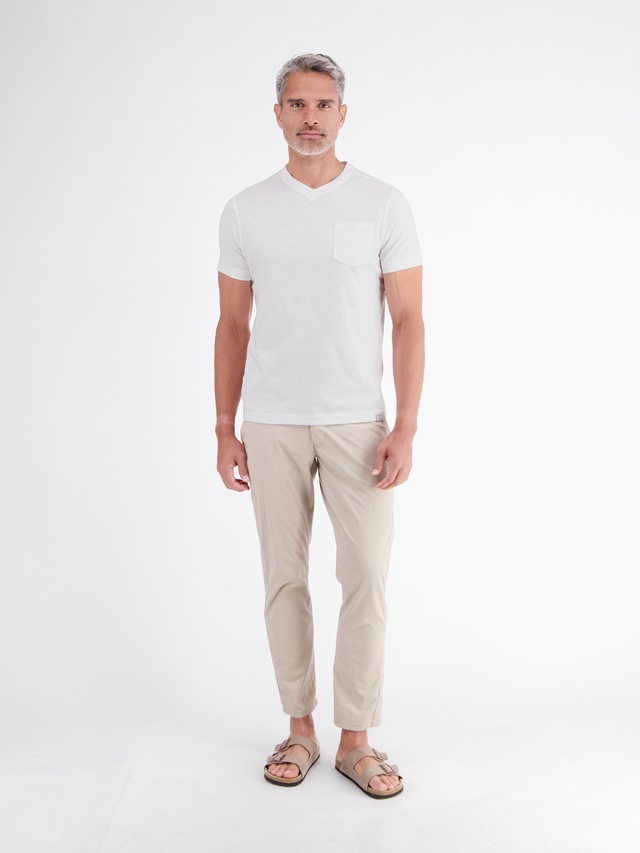 LERROS V-Shirt »T-Shirt mit sportlichem V-Ausschnitt aus reiner Baumwolle«