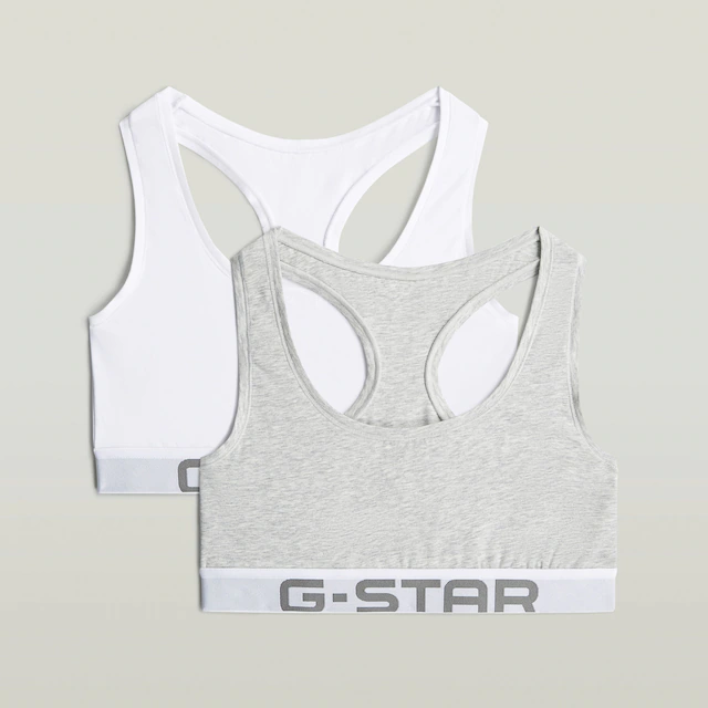 G-STAR Bralette »DOLOMITE, RACERBACK BRALETTE« Packung, 2 mit Logobund, Slim Fit