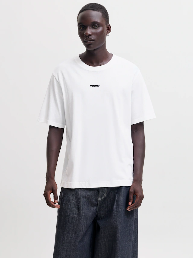 Jack & Jones Rundhalsshirt »JCOCLUB BACK SCRIPT TEE SS CREW NECK SN« Baumwolle, relaxed fit