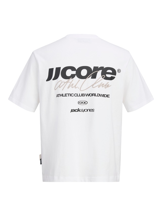 Jack & Jones Rundhalsshirt »JCOCLUB BACK SCRIPT TEE SS CREW NECK SN« Baumwolle, relaxed fit