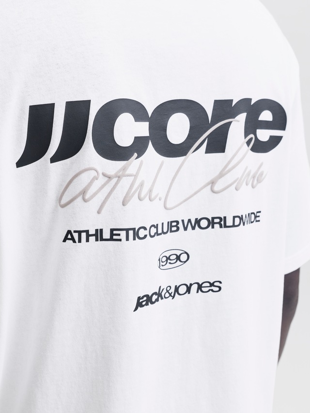 Jack & Jones Rundhalsshirt »JCOCLUB BACK SCRIPT TEE SS CREW NECK SN« Baumwolle, relaxed fit