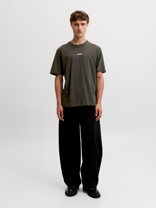 Jack & Jones Rundhalsshirt »JCOCLUB BACK SCRIPT TEE SS CREW NECK SN« Baumwolle, relaxed fit