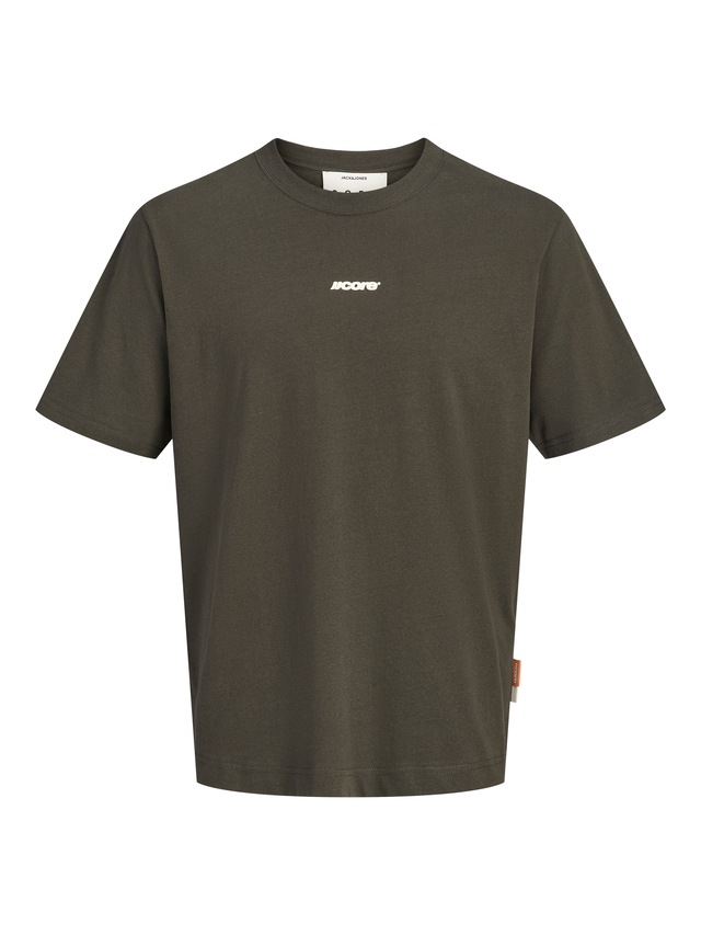 Jack & Jones Rundhalsshirt »JCOCLUB BACK SCRIPT TEE SS CREW NECK SN« Baumwolle, relaxed fit