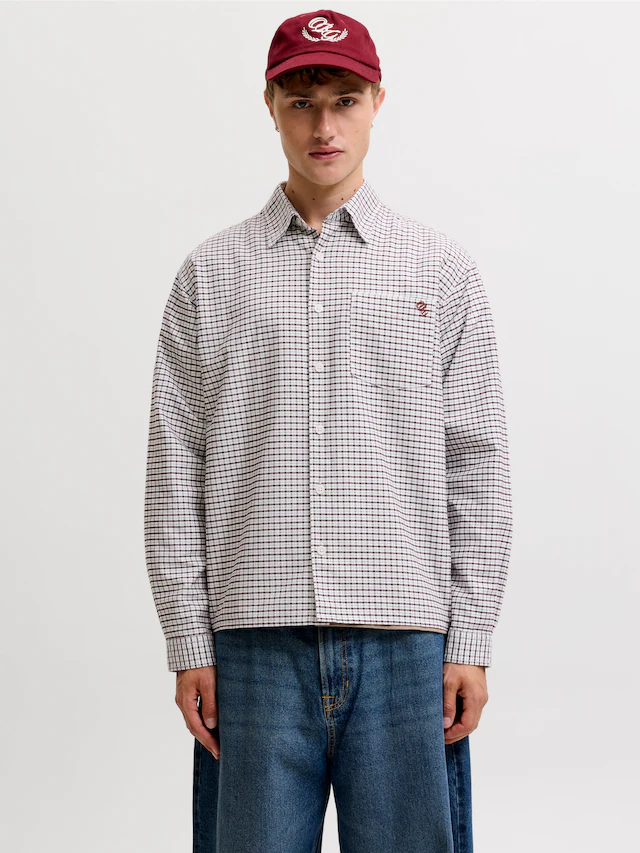 Jack & Jones Langarmhemd »JORFREDERIKSBERG OXFORD SHIRT LS SN« Baumwolle, locker geschnitten