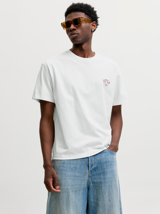 Jack & Jones Rundhalsshirt »JORSALAMANCO PHOTO BACK TEE SS CN SN« Baumwollmischung, relaxed fit