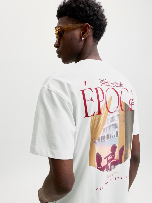 Jack & Jones Rundhalsshirt »JORSALAMANCO PHOTO BACK TEE SS CN SN« Baumwollmischung, relaxed fit