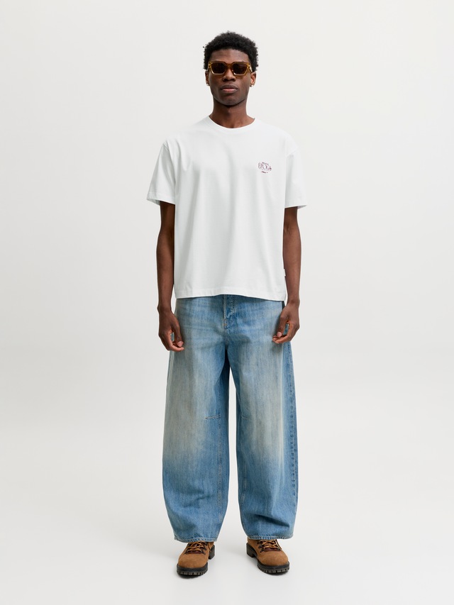 Jack & Jones Rundhalsshirt »JORSALAMANCO PHOTO BACK TEE SS CN SN« Baumwollmischung, relaxed fit