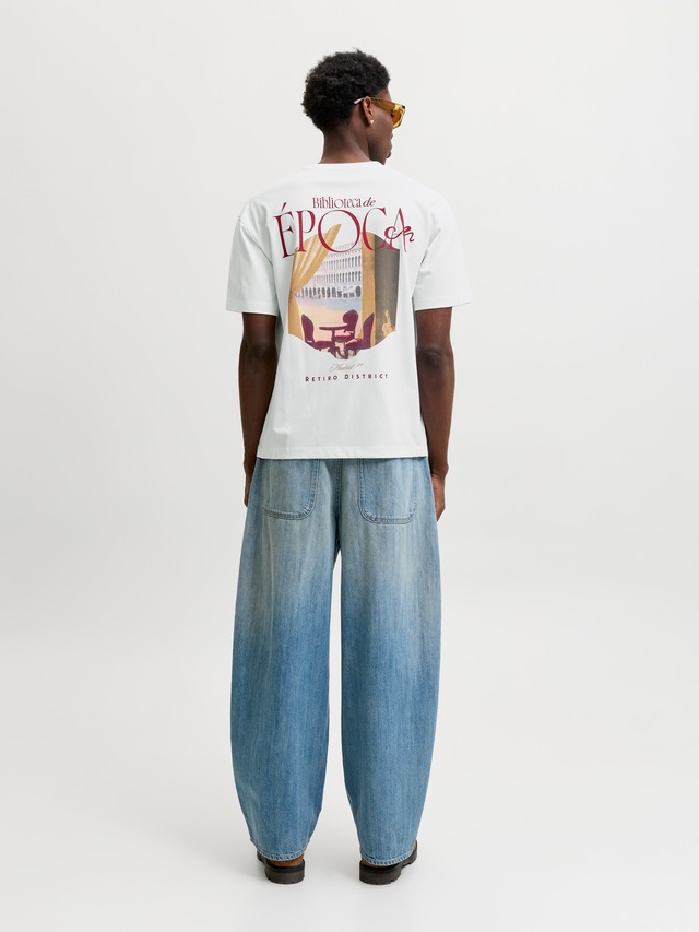 Jack & Jones Rundhalsshirt »JORSALAMANCO PHOTO BACK TEE SS CN SN« Baumwollmischung, relaxed fit