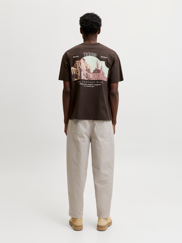 Jack & Jones Rundhalsshirt »JORSALAMANCO PHOTO BACK TEE SS CN SN« Baumwollmischung, relaxed fit