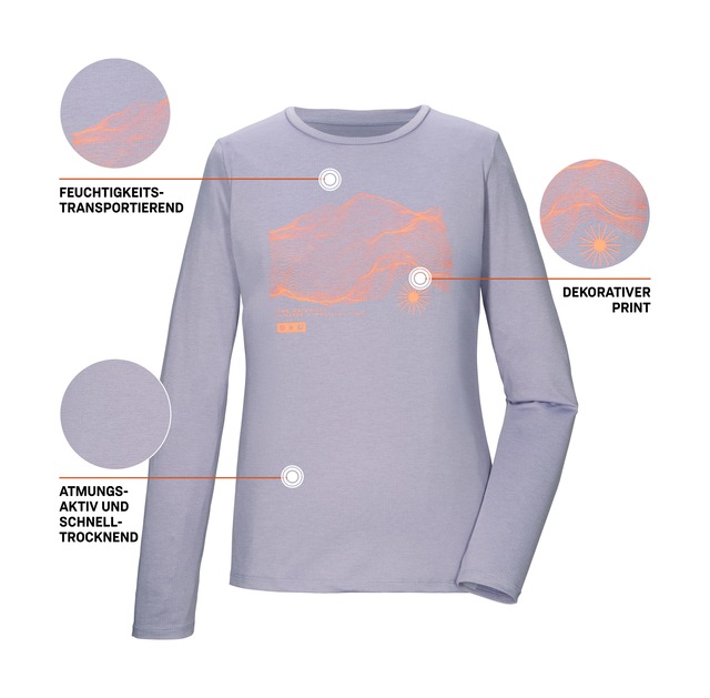 Killtec Langarmshirt »KOS 179 WMN LS SHRT« Weiches, strapazierfähiges, atmungsaktives Langarmshirt