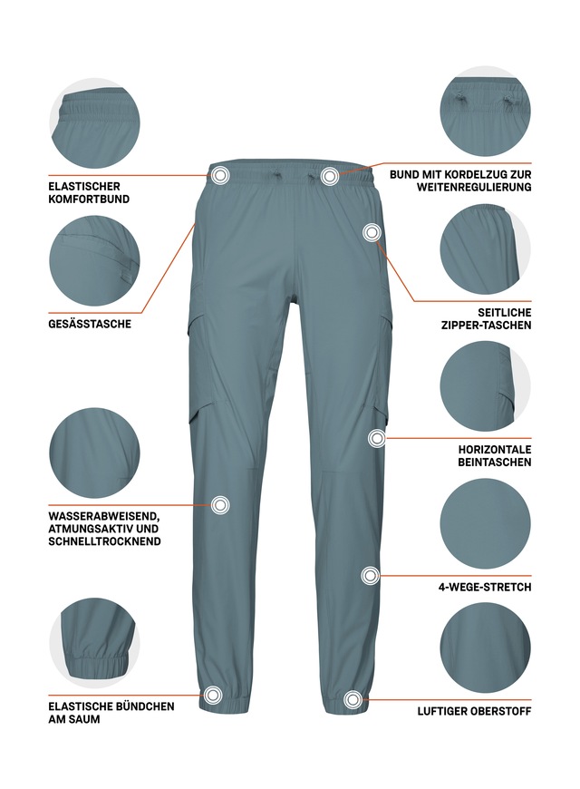Killtec Funktionshose »KOS 183 MN PNTS« Leichte, schnelltrocknende Herren-Funktionshose mit 4-Wege-Stretch