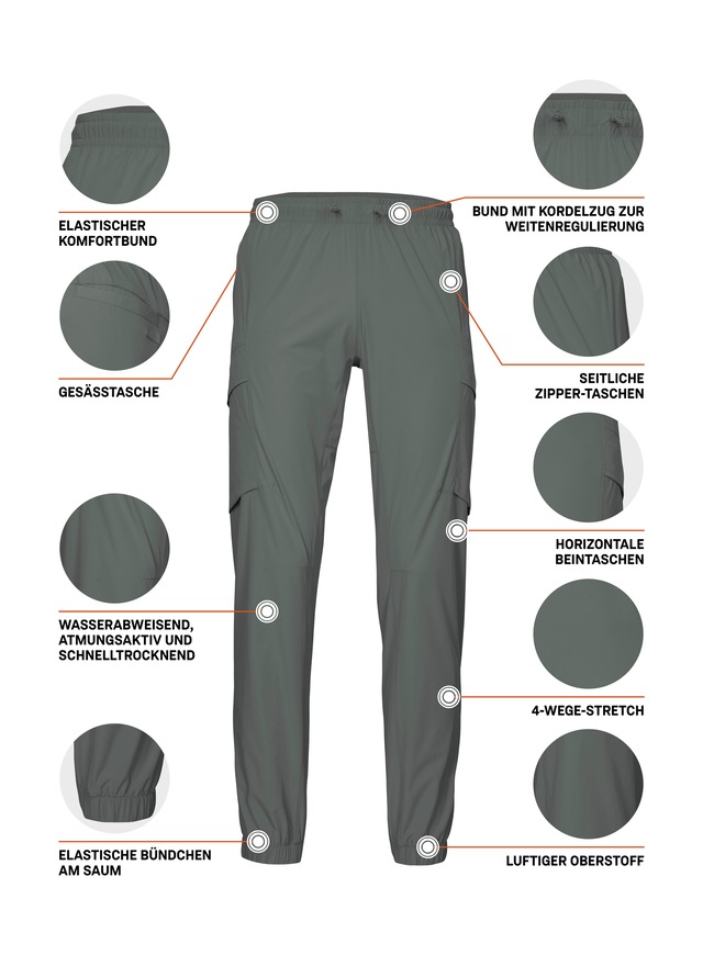 Killtec Funktionshose »KOS 183 MN PNTS« Leichte, schnelltrocknende Herren-Funktionshose mit 4-Wege-Stretch
