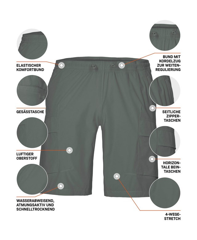 Killtec Shorts »KOS 184 MN SHRTS« Leichte, wasserabweisende Funktionsshorts mit 4-Wege-Stretch