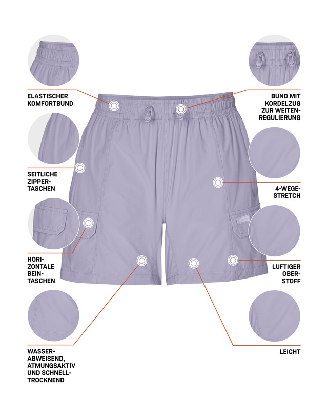 Killtec Shorts »KOS 181 WMN SHRTS« Leichte, schnelltrocknende Shorts mit 4-Wege-Stretch und Taschen