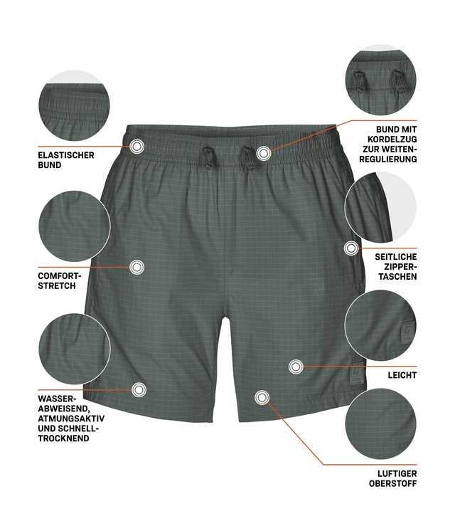 Killtec Shorts »KOS 167 WMN SHRTS« Leichte, schnelltrocknende Funktionsshorts mit Zipper-Taschen