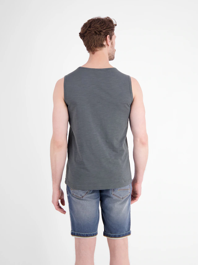 LERROS Muskelshirt »Luftiges Tanktop aus Baumwolle mit trendigem Slogan-Print«