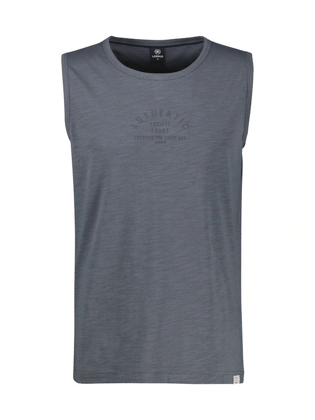 LERROS Muskelshirt »Luftiges Tanktop aus Baumwolle mit trendigem Slogan-Print«