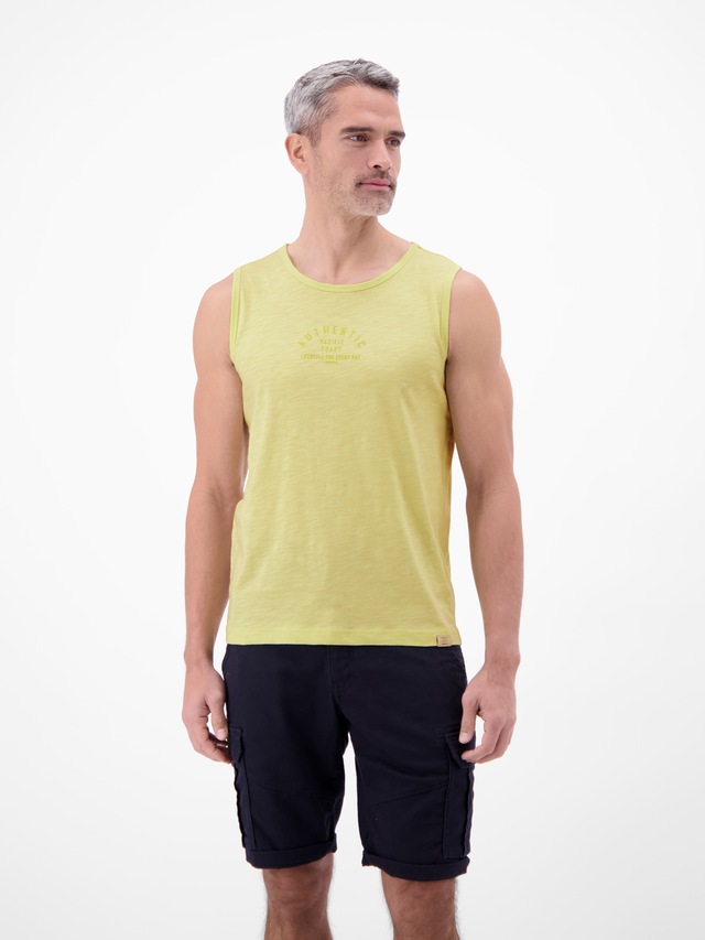 LERROS Muskelshirt »Luftiges Tanktop aus Baumwolle mit trendigem Slogan-Print«