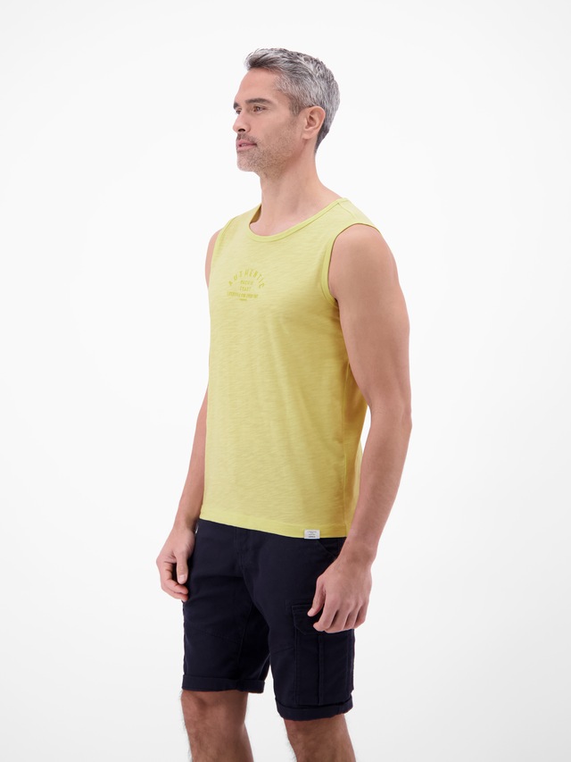 LERROS Muskelshirt »Luftiges Tanktop aus Baumwolle mit trendigem Slogan-Print«