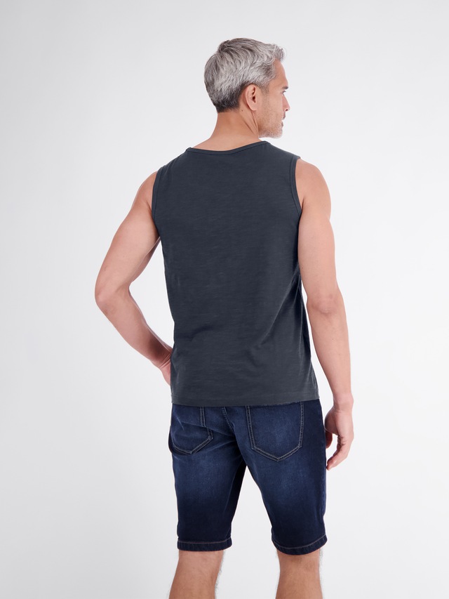 LERROS Muskelshirt »Luftiges Tanktop aus Baumwolle mit trendigem Slogan-Print«