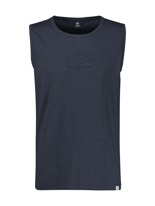 LERROS Muskelshirt »Luftiges Tanktop aus Baumwolle mit trendigem Slogan-Print«