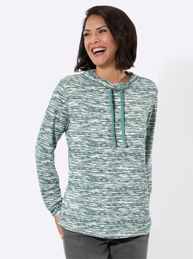 Casual Looks Stehkragenshirt »Winter-Shirt« 1