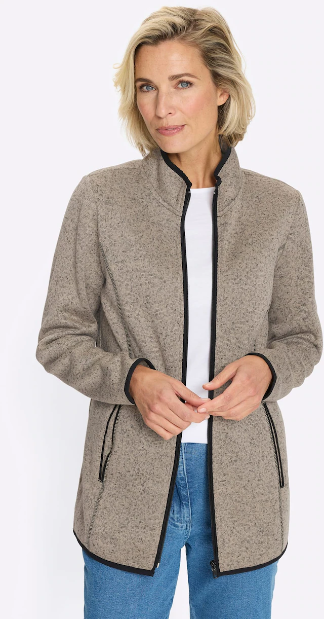 Classic Basics Strickfleecejacke ohne Kapuze