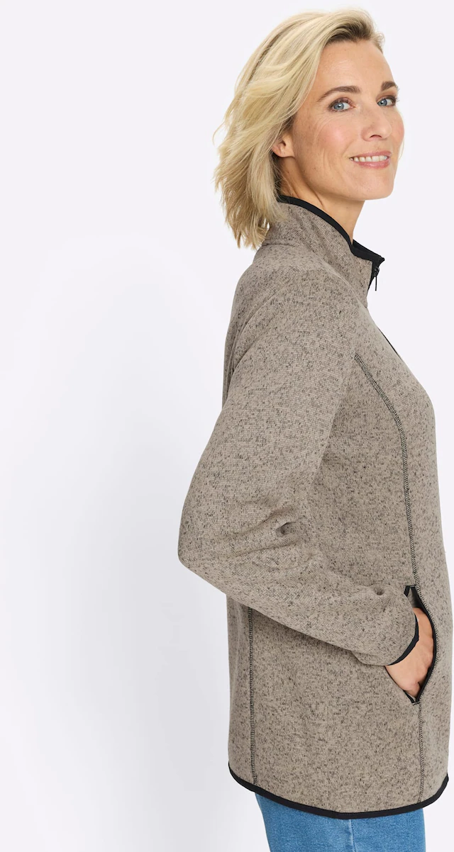 Classic Basics Strickfleecejacke ohne Kapuze