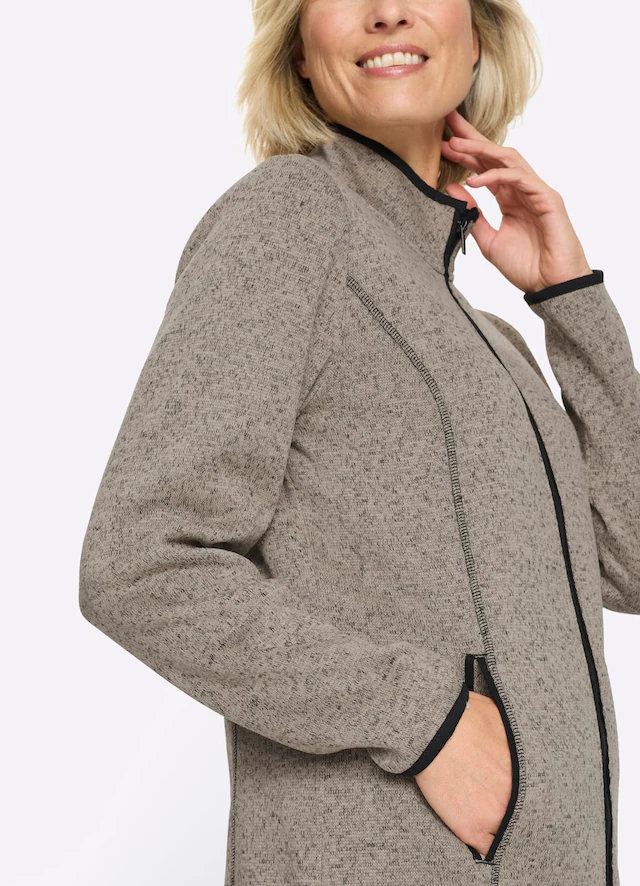 Classic Basics Strickfleecejacke ohne Kapuze