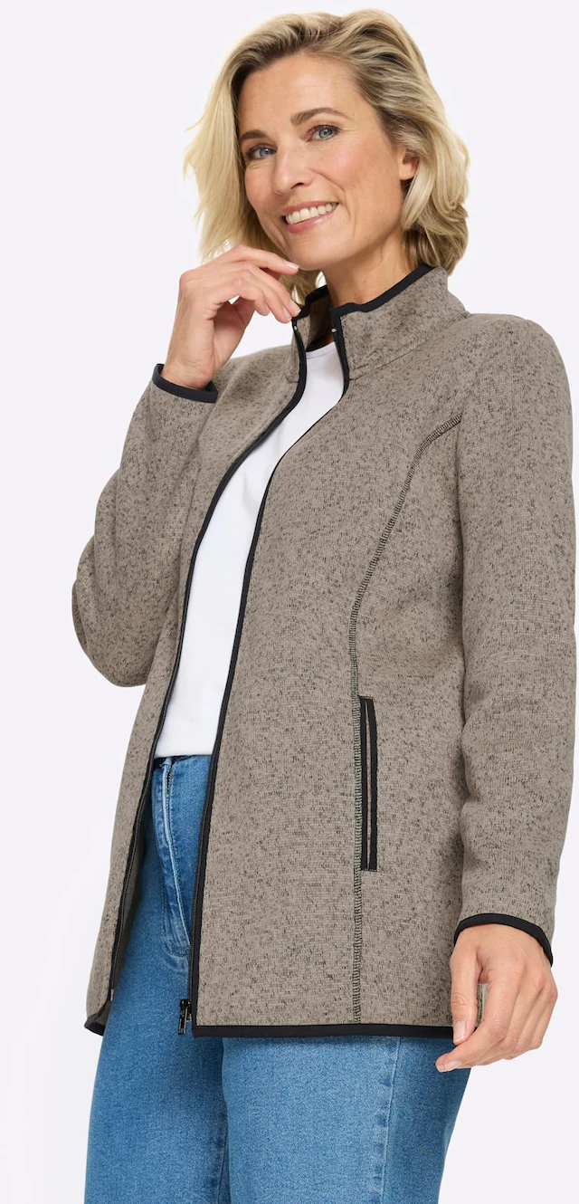 Classic Basics Strickfleecejacke ohne Kapuze