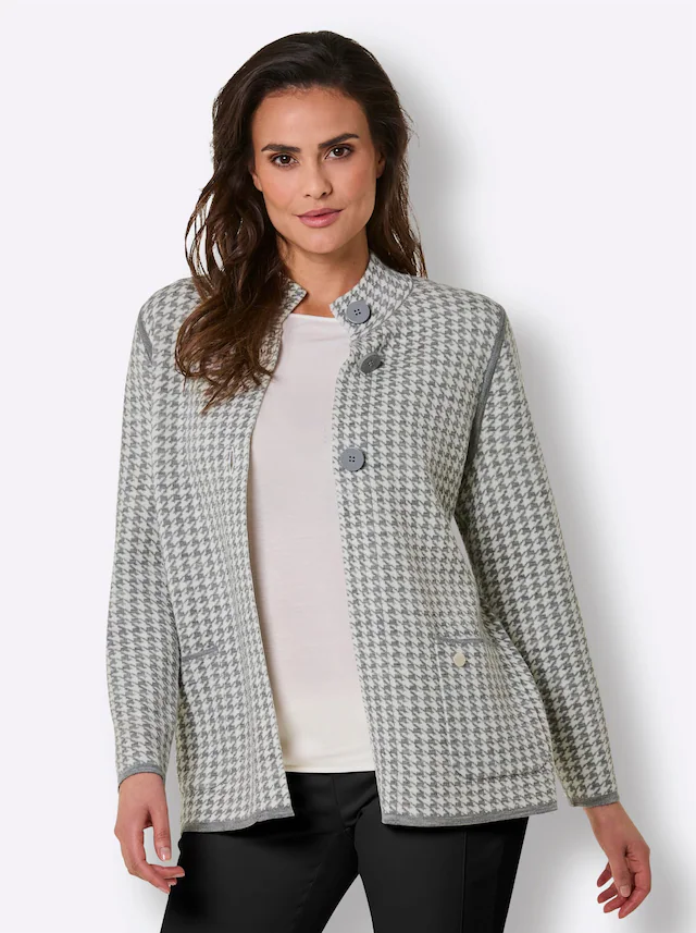CREATION L PREMIUM Jacquardstrickjacke