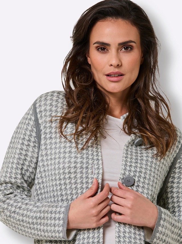 CREATION L PREMIUM Jacquardstrickjacke