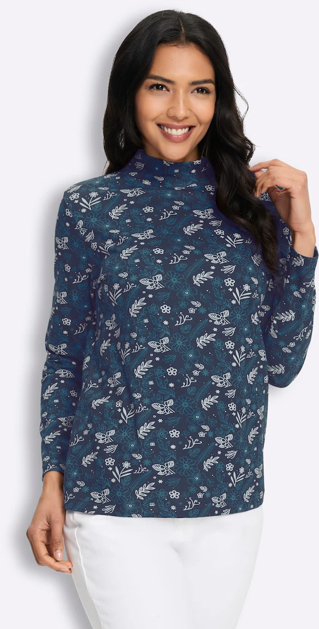 Classic Basics Stehkragenshirt »Langarm-Shirt« 1