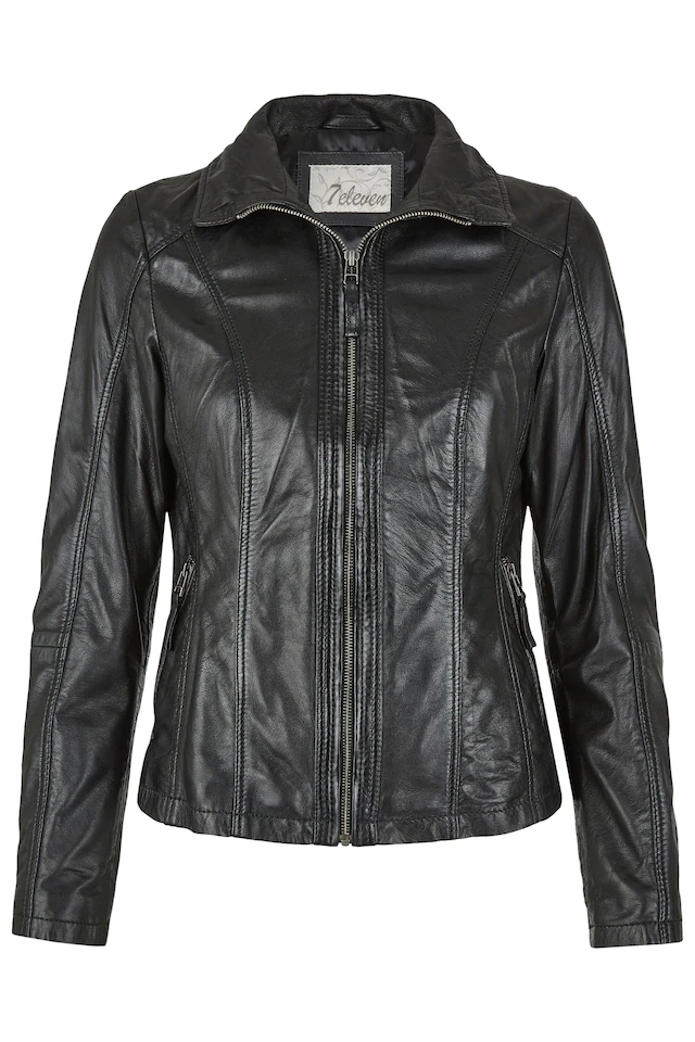 7eleven Bikerjacke »SEGUNEA« ohne Kapuze mit Paspeln