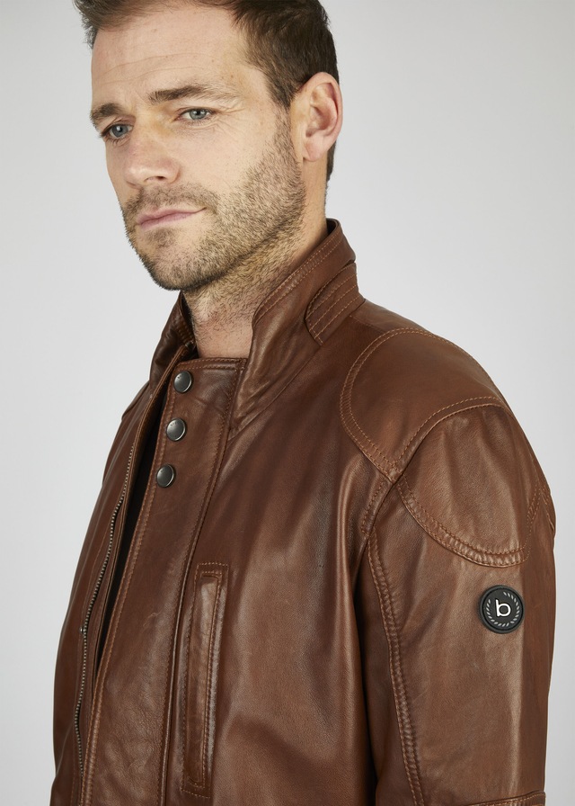 bugatti Blouson »BUANDIAMO« ohne Kapuze mit Druckknopfleiste und Stehkragen
