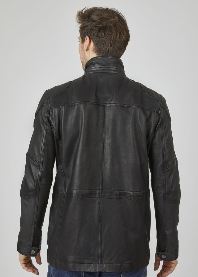 bugatti Blouson »BUANDIAMO« ohne Kapuze mit Druckknopfleiste und Stehkragen