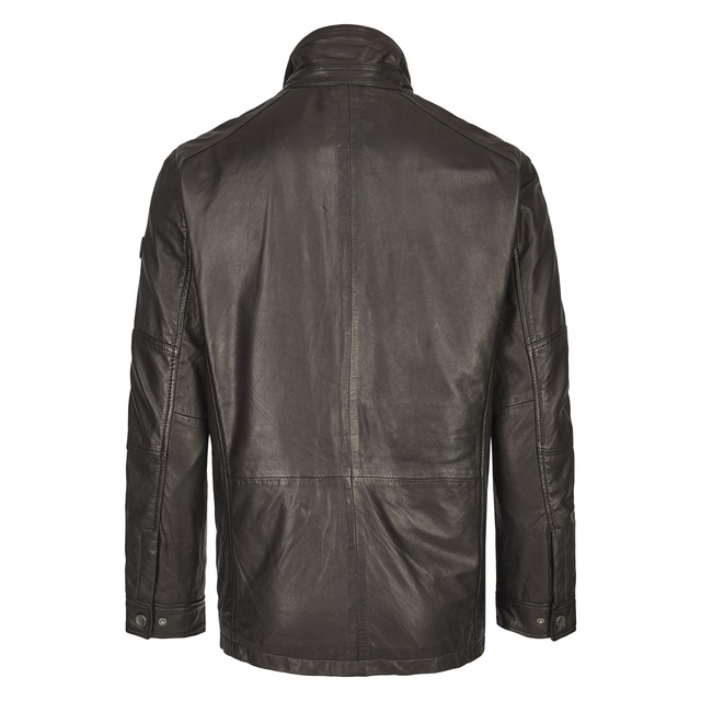 bugatti Lederjacke »BUDAVID« ohne Kapuze mit Pattentaschen und Abdeckleiste