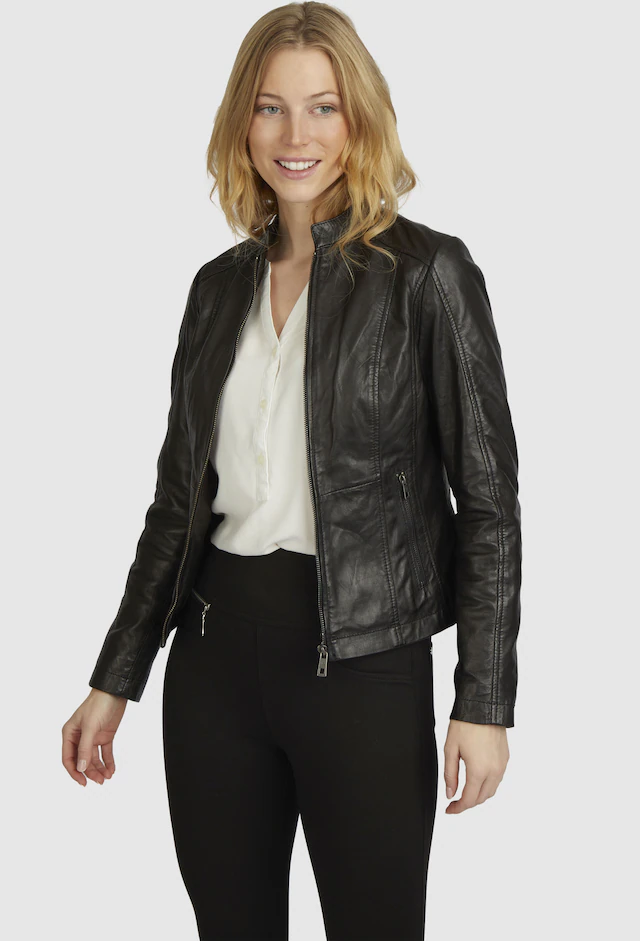 bugatti Lederjacke »BULady-114« ohne Kapuze aus weichem Leder