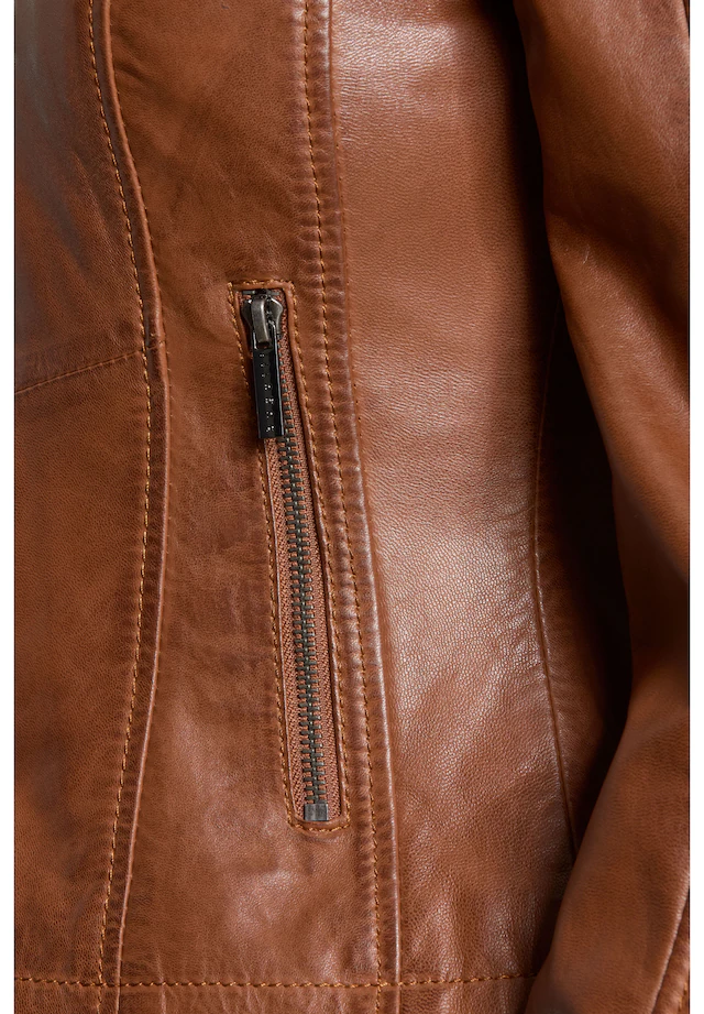 bugatti Lederjacke »BULady-114« ohne Kapuze aus weichem Leder