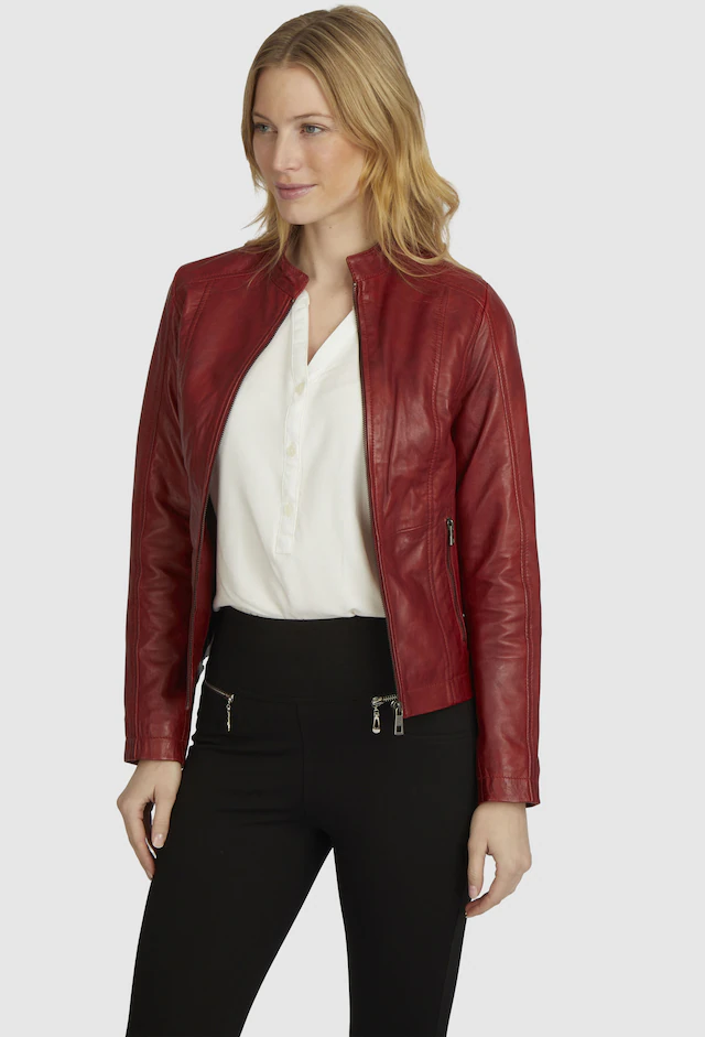 bugatti Lederjacke »BULady-114« ohne Kapuze aus weichem Leder