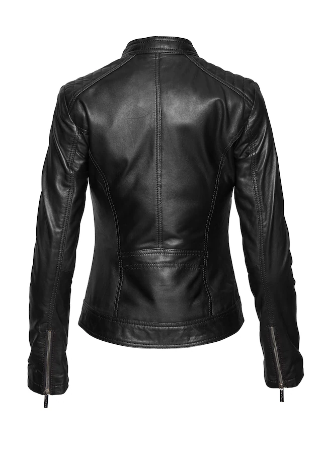 bugatti Lederjacke »bugatti Lederjacke« ohne Kapuze mit gesteppter Schulterpartie