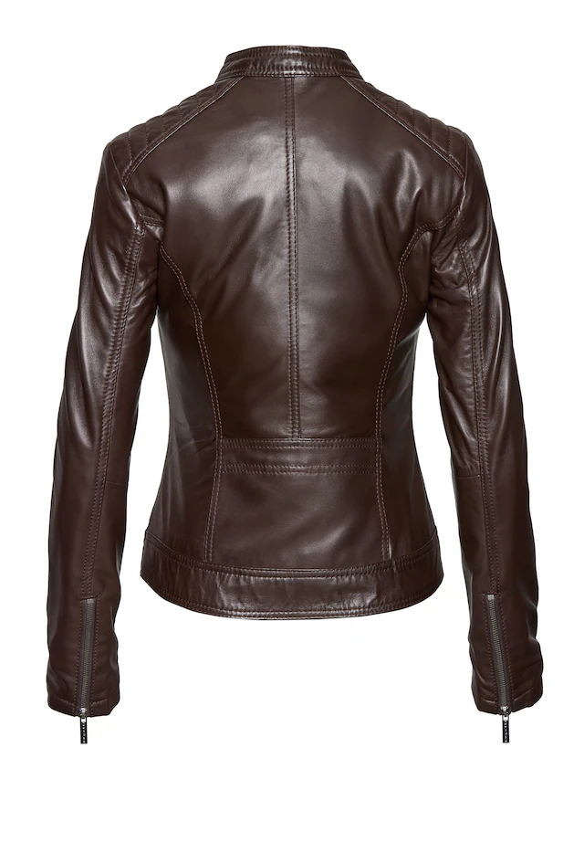 bugatti Lederjacke »bugatti Lederjacke« ohne Kapuze mit gesteppter Schulterpartie
