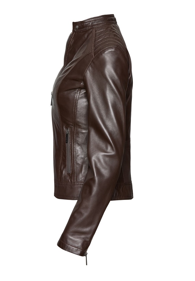 bugatti Lederjacke »bugatti Lederjacke« ohne Kapuze mit gesteppter Schulterpartie