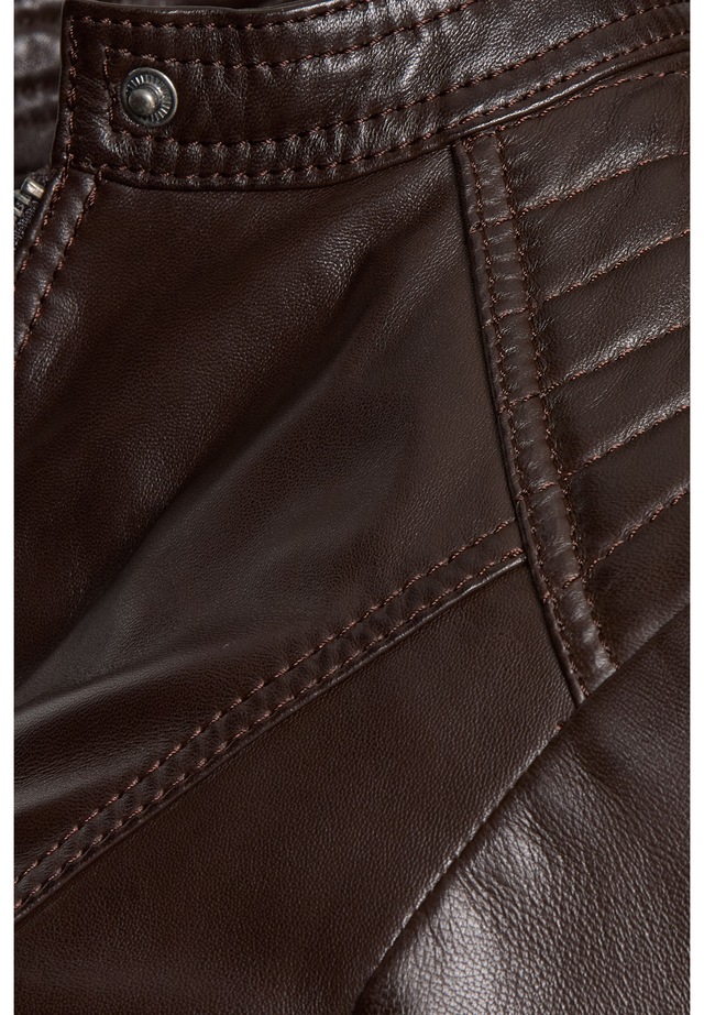 bugatti Lederjacke »bugatti Lederjacke« ohne Kapuze mit gesteppter Schulterpartie