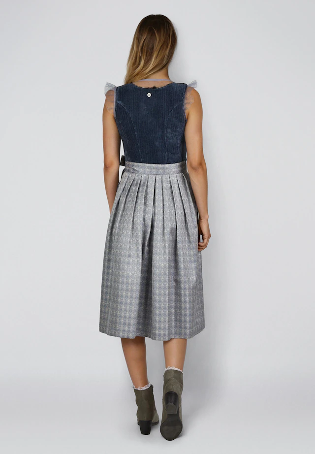 Spieth & Wensky Dirndl »Hildor« samtiges Cordoberteil