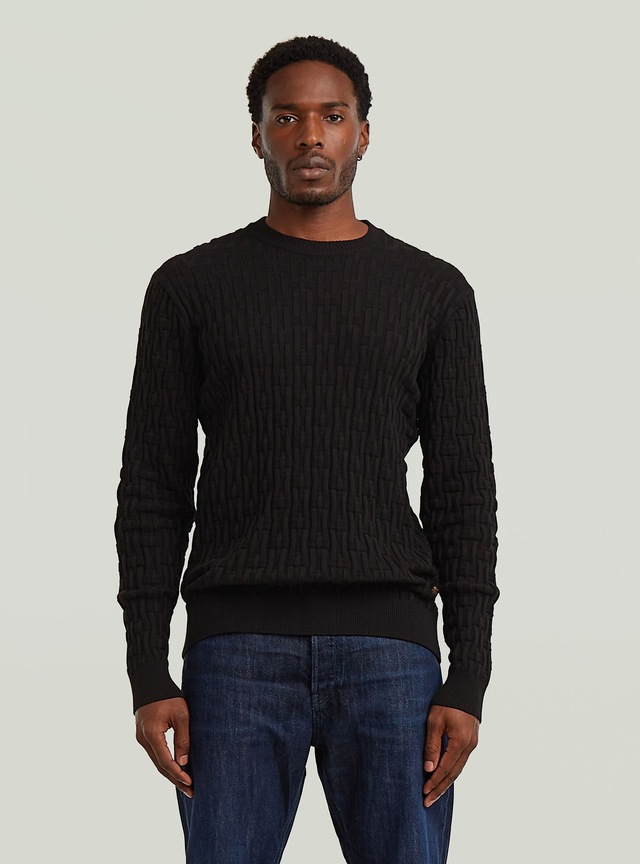 G-STAR Longpullover »Strick mit Kettenstruktur«