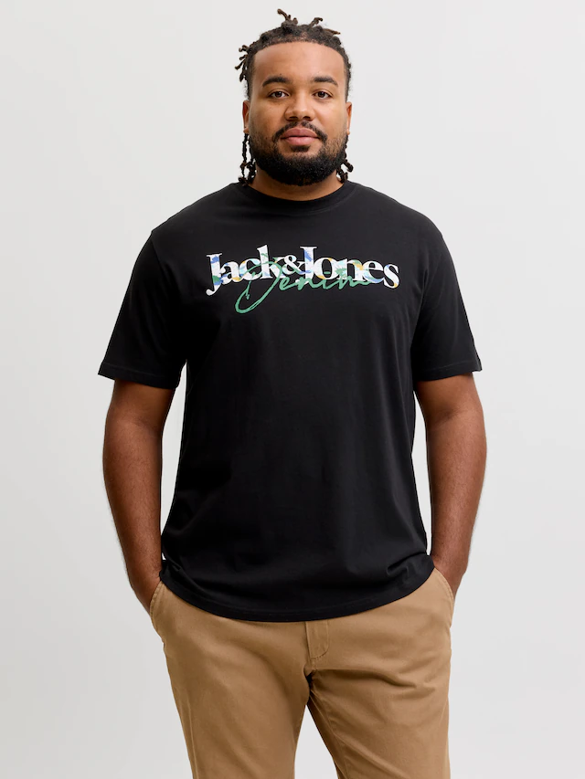 Jack & Jones PlusSize Rundhalsshirt »JJTOM TEE SS CREW NECK SN PLS« Baumwolle, regular fit