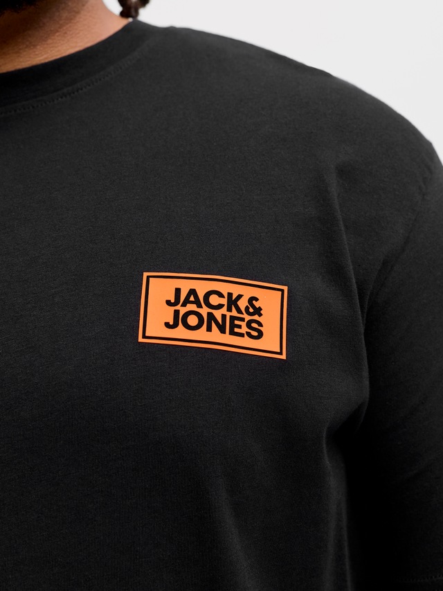 Jack & Jones PlusSize Rundhalsshirt »JJRUSH TEE SS CREW NECK SN PLS« Baumwolle, regular fit