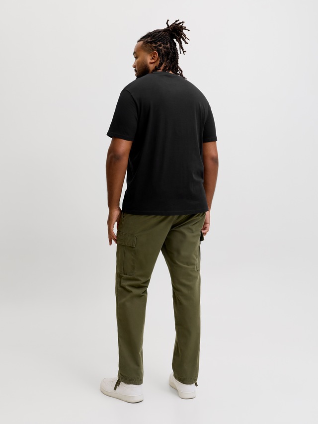 Jack & Jones PlusSize Rundhalsshirt »JJRUSH TEE SS CREW NECK SN PLS« Baumwolle, regular fit