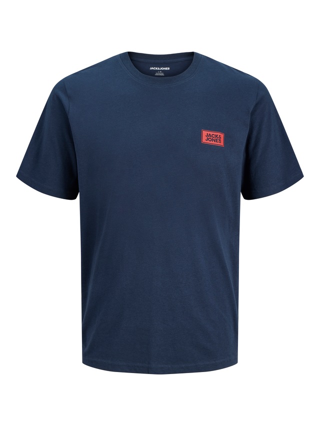 Jack & Jones PlusSize Rundhalsshirt »JJRUSH TEE SS CREW NECK SN PLS« Baumwolle, regular fit